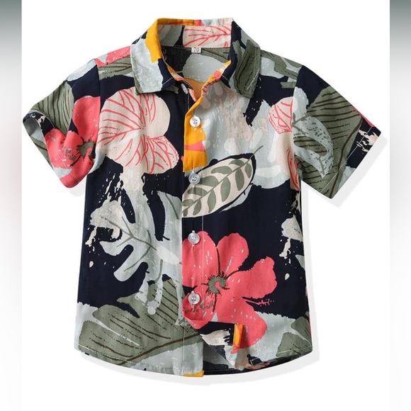 JunNeng Toddler Baby Boy Shorts Sets Hawaiian Outfit, 18-24 months - Picture 3 of 9